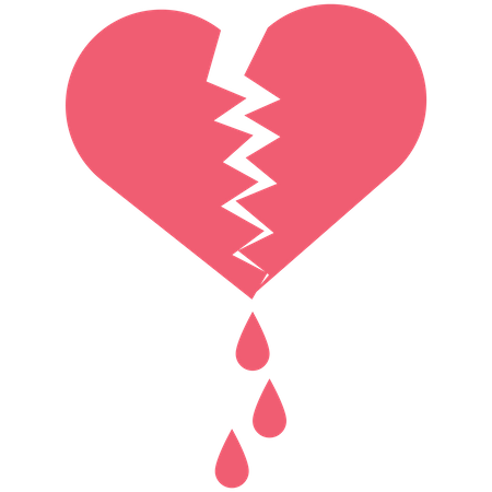 Lover with broken heart  Illustration