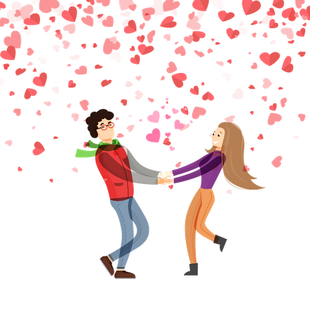 Lovers Dancing Together  Illustration