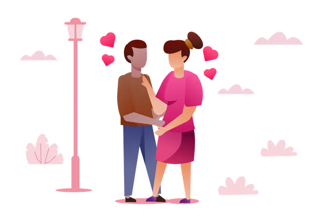 Loving Couple  Illustration