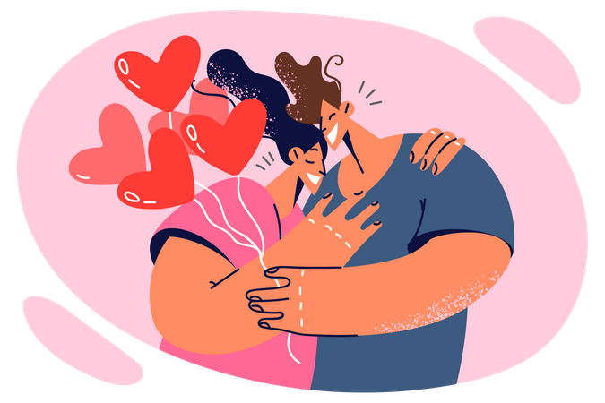 Loving couple  Illustration