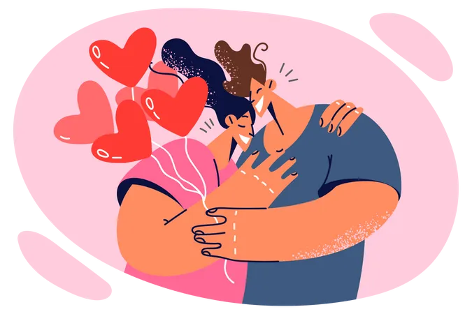 Loving couple  Illustration