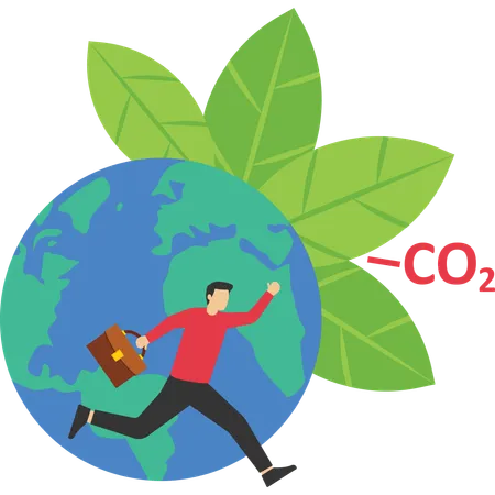 Low carbon and environmental protection  Illustration