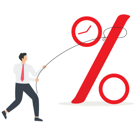 Low interest rate of a bank with a long-term zero rate  Illustration