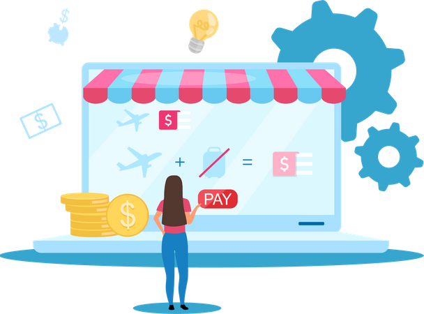 Low touch business model  イラスト