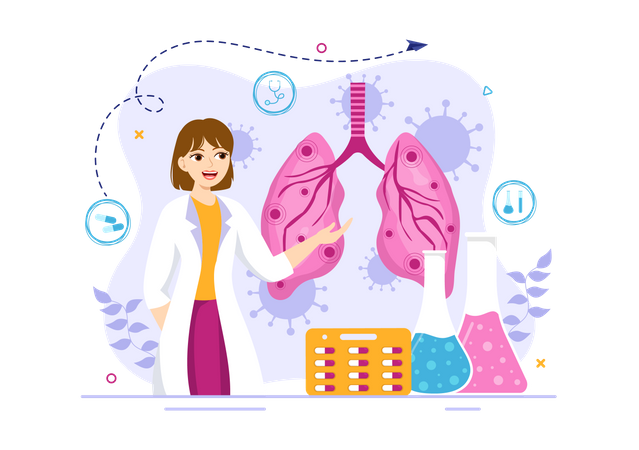 Lower Respiratory Infection  Illustration