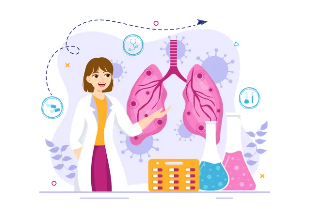 Lower Respiratory Infection  Illustration