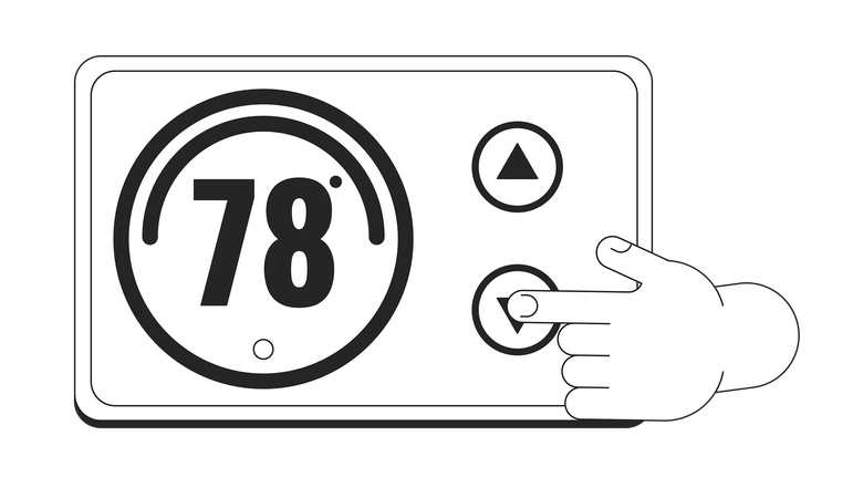 Lower temperature thermostat  Illustration