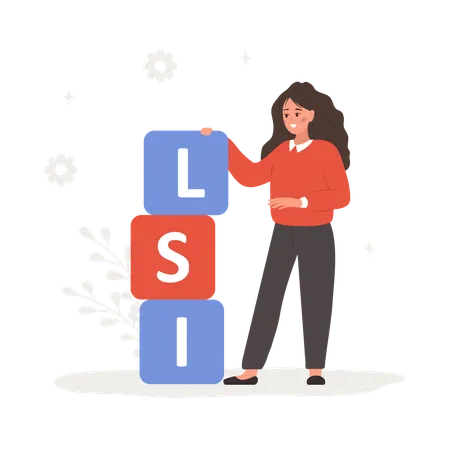 LSI-Schlüsselwortdienst  Illustration