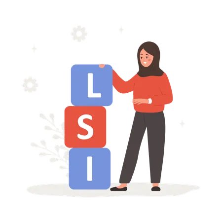 LSI-Schlüsselwortdienst  Illustration