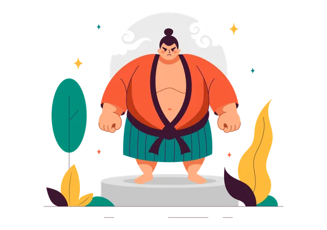 Luchador de sumo  Ilustración