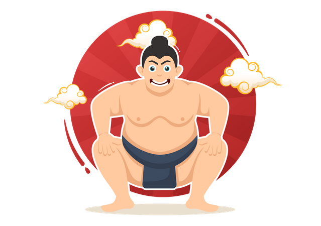 Luchador de sumo  Ilustración