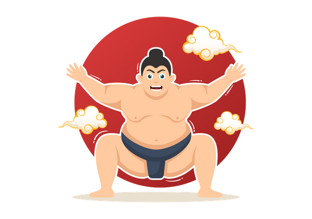 Luchador de sumo  Ilustración