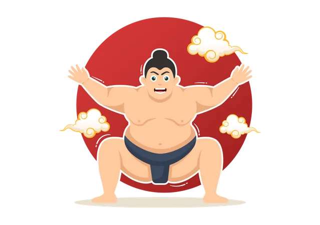 Luchador de sumo  Ilustración