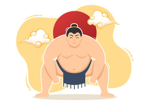 Luchador de sumo  Ilustración