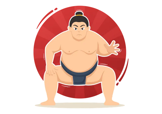 Luchador de sumo  Ilustración