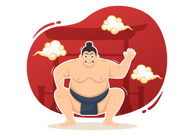 Luchador de sumo  Ilustración