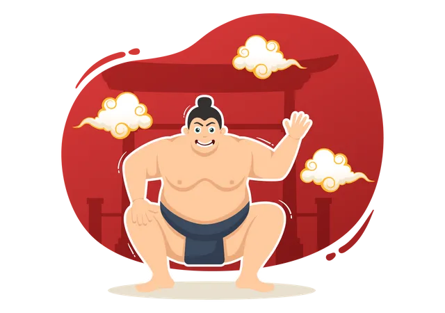 Luchador de sumo  Ilustración