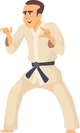 Luchador de taekwondo  Ilustración