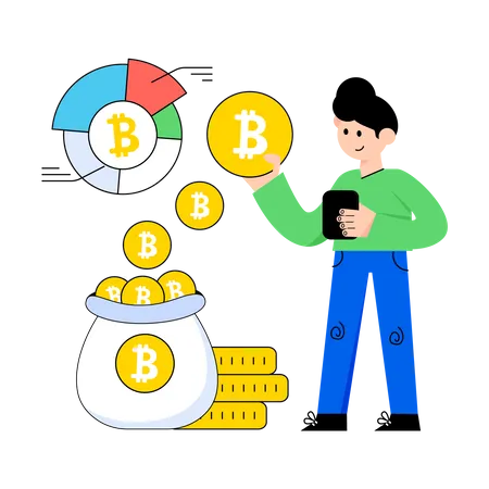 Lucro bitcoin  Ilustração