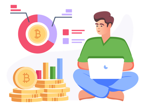 Lucro bitcoin  Ilustração