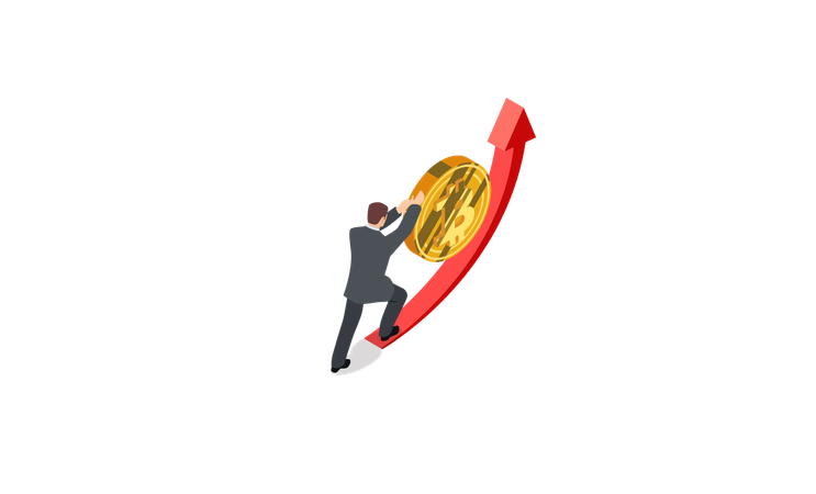 Lucro de criptomoeda  Ilustração