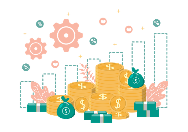 Lucro de mercado  Ilustração