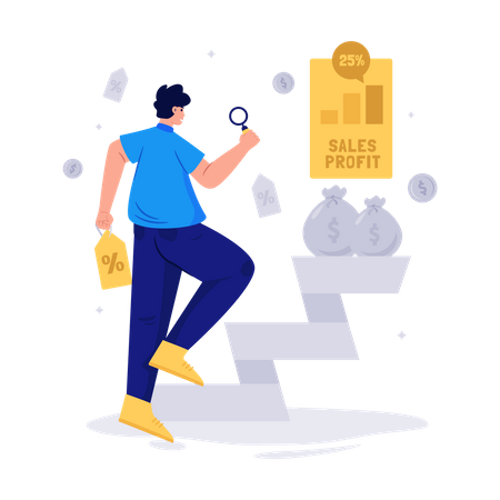 Lucro de vendas  Ilustração