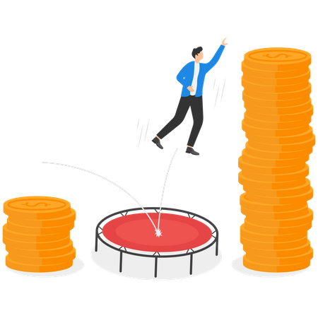 Lucro do investimento subindo  Ilustração