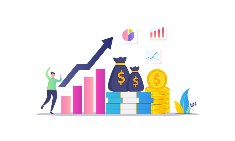 Lucro financeiro  Ilustração