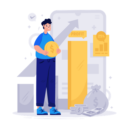 Lucro financeiro  Ilustração