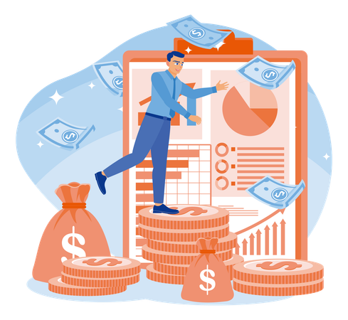 Lucro financeiro  Ilustração