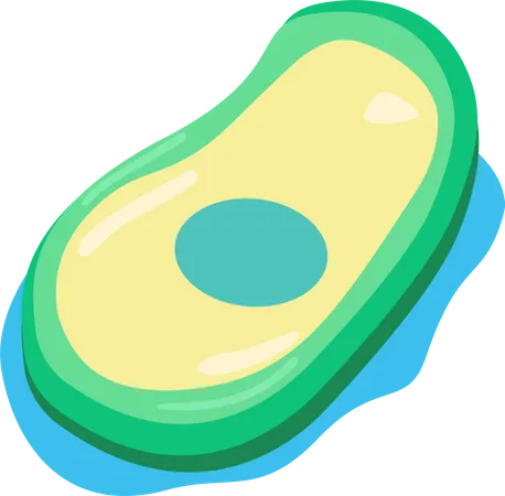 Luftmatratze in Avocadoform  Illustration