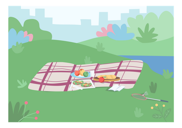 Lugar de picnic  Ilustración