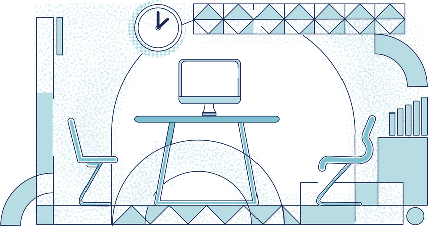 Lugar de trabajo compartido  Ilustración