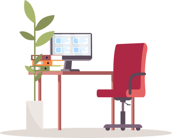 Lugar de trabajo corporativo  Ilustración