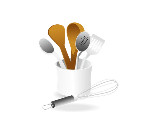 Lugar de utensilios de cocina.  Illustration