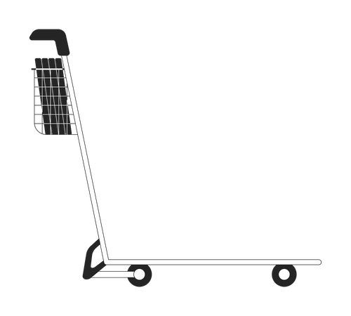 Luggage cart at airport  Illustration