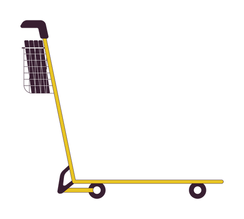 Luggage cart at airport  Illustration