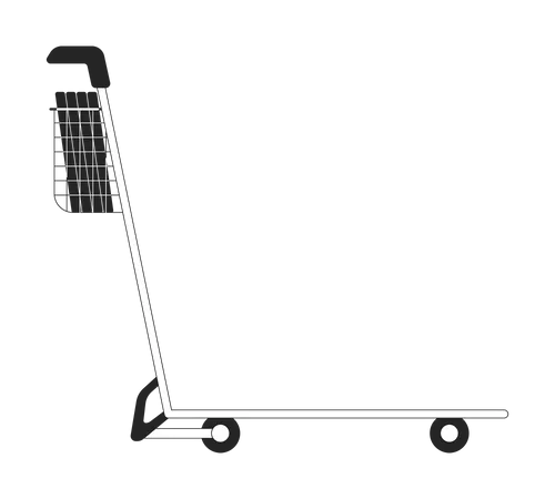 Luggage cart at airport  Illustration