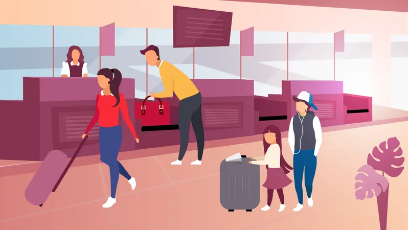 Luggage check in airport  Illustration