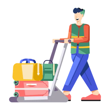 Luggage Handler  Illustration