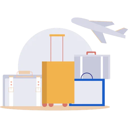 The Luggage For Business Tour Is Ready Illustration