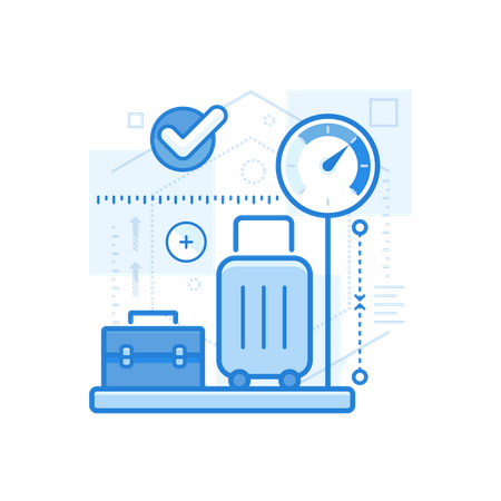 Luggage Measurement  Illustration