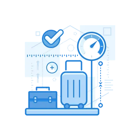 Luggage Measurement  Illustration