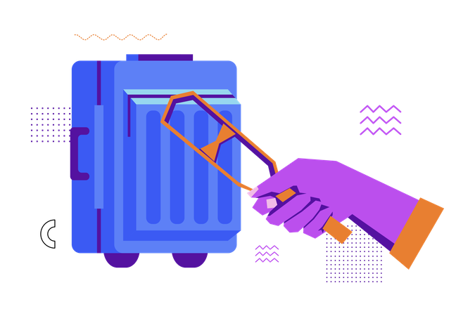 Luggage Scanning  Illustration