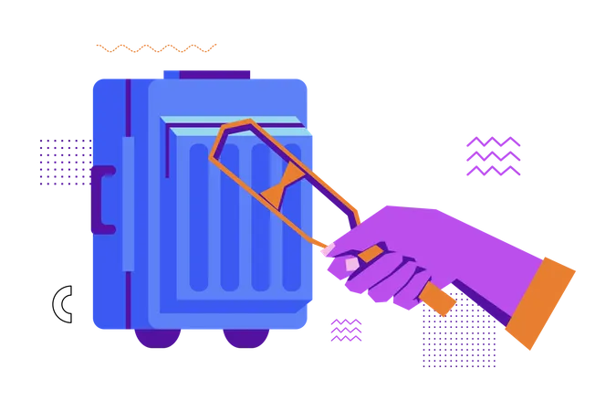 Luggage Scanning  Illustration