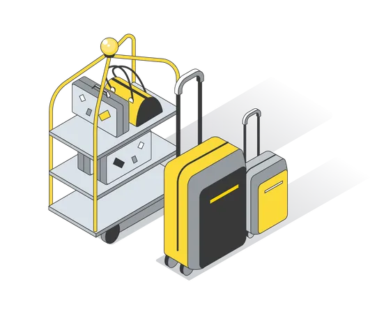 Luggage Trolley  Illustration