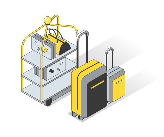 Luggage Trolley  Illustration