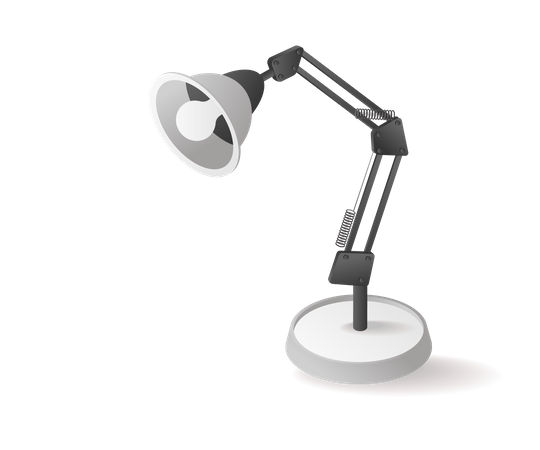 Luminária de mesa tecnológica para estudo e trabalho  Ilustração