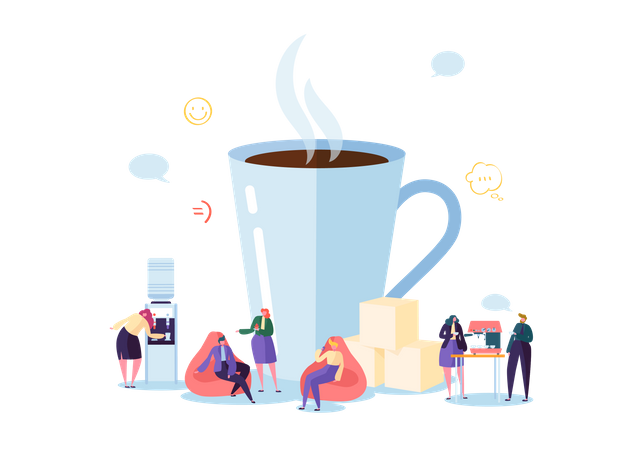 Lunch break in office  Illustration